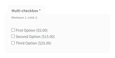 Multi checkbox is an advanced WooCommerce product field