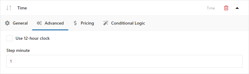 WooCommerce Advanced product field configuration - Time picker
