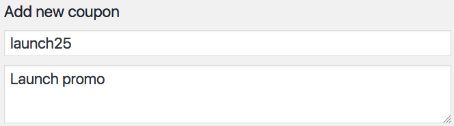 Adding WooCommerce Coupon Code and Description