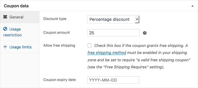 WooCommerce Coupon Settings and Types