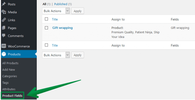 Flexible Product Fields - checkout editor