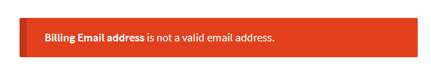 Error: Invalid email address