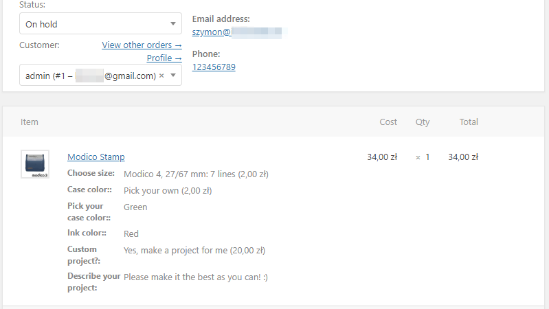 Edit the WooCommerce order with a stamp - the info about stamps.com alternative is above