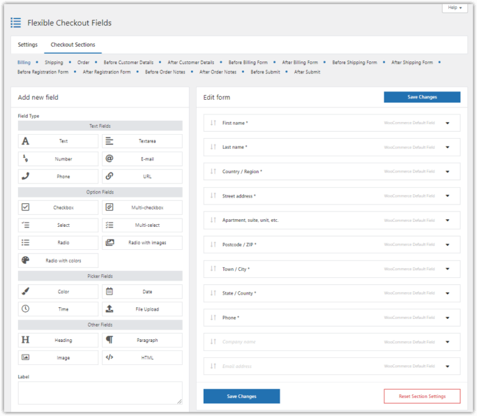 WooCommerce checkout field editor conditional 