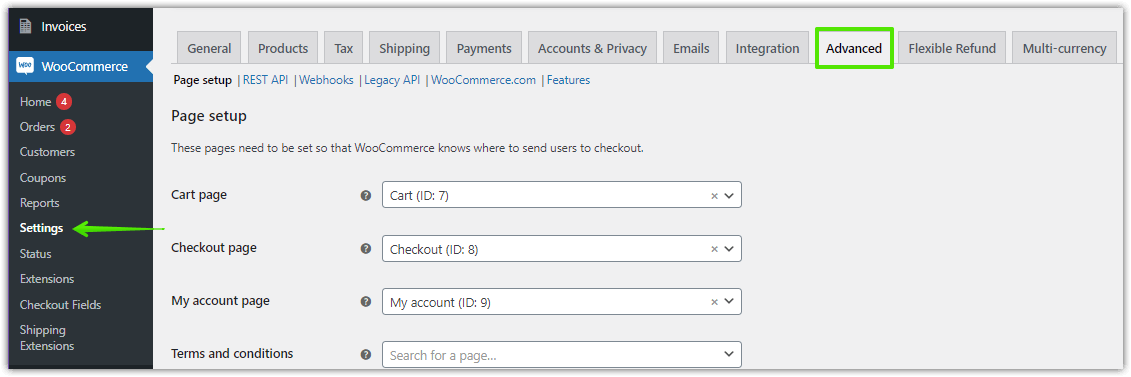 WooCommerce customize my account page
