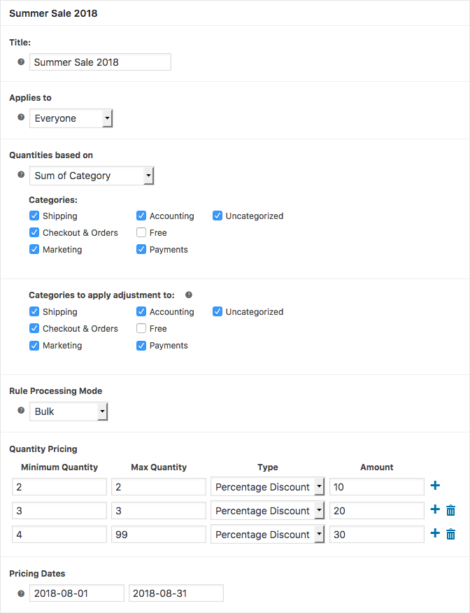 Summer Sale Flexible Pricing