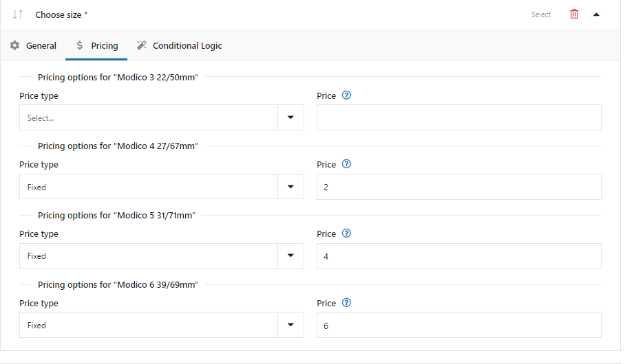 WooCommerce stamps configuration