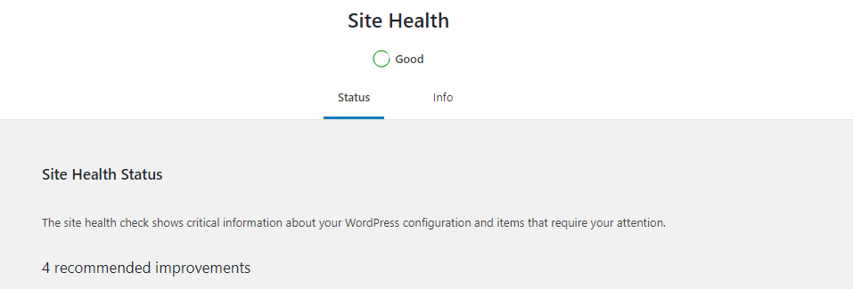 WordPress 5.3 Site health