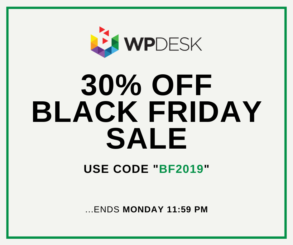 Black friday 2019 WP Desk