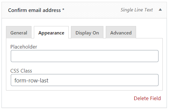 Second confirm email address checkout field