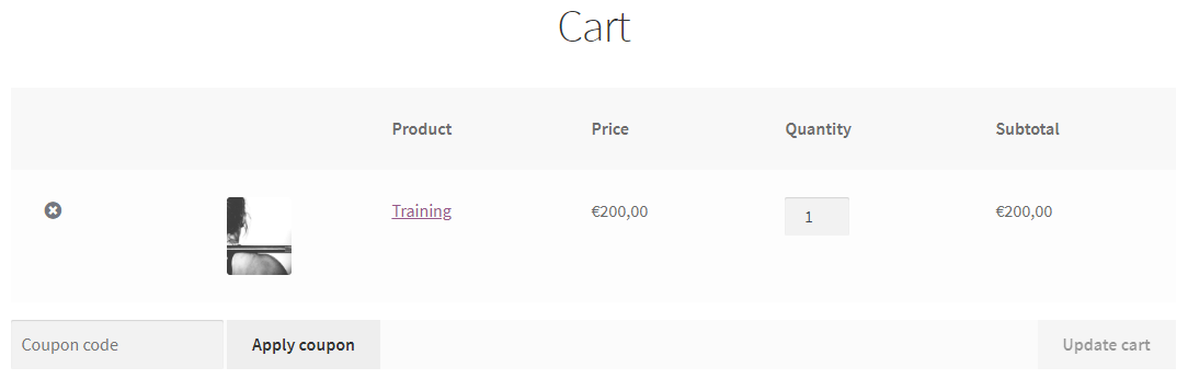 WooCommerce Coupon in the Cart