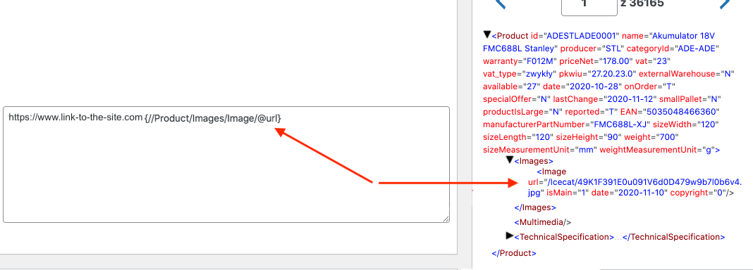 Add a value to import product image in the Dropshipping XML WooCommerce plugin