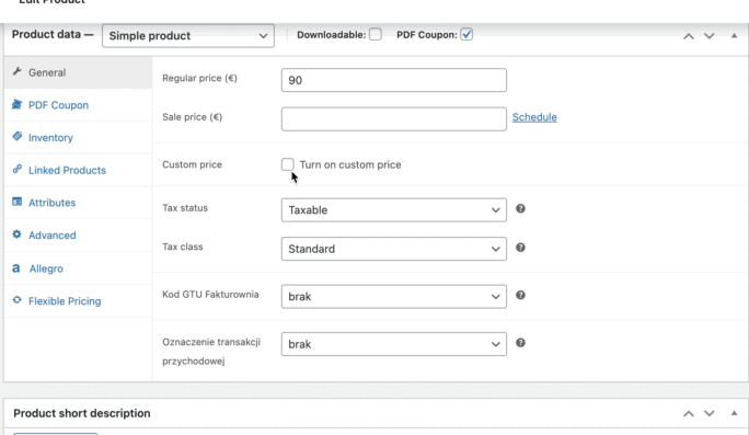 Enable custom price in WooCommerce product