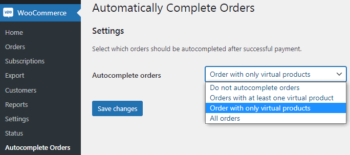 WooCommerce auto complete orders plugin to automatically complete orders in an online store