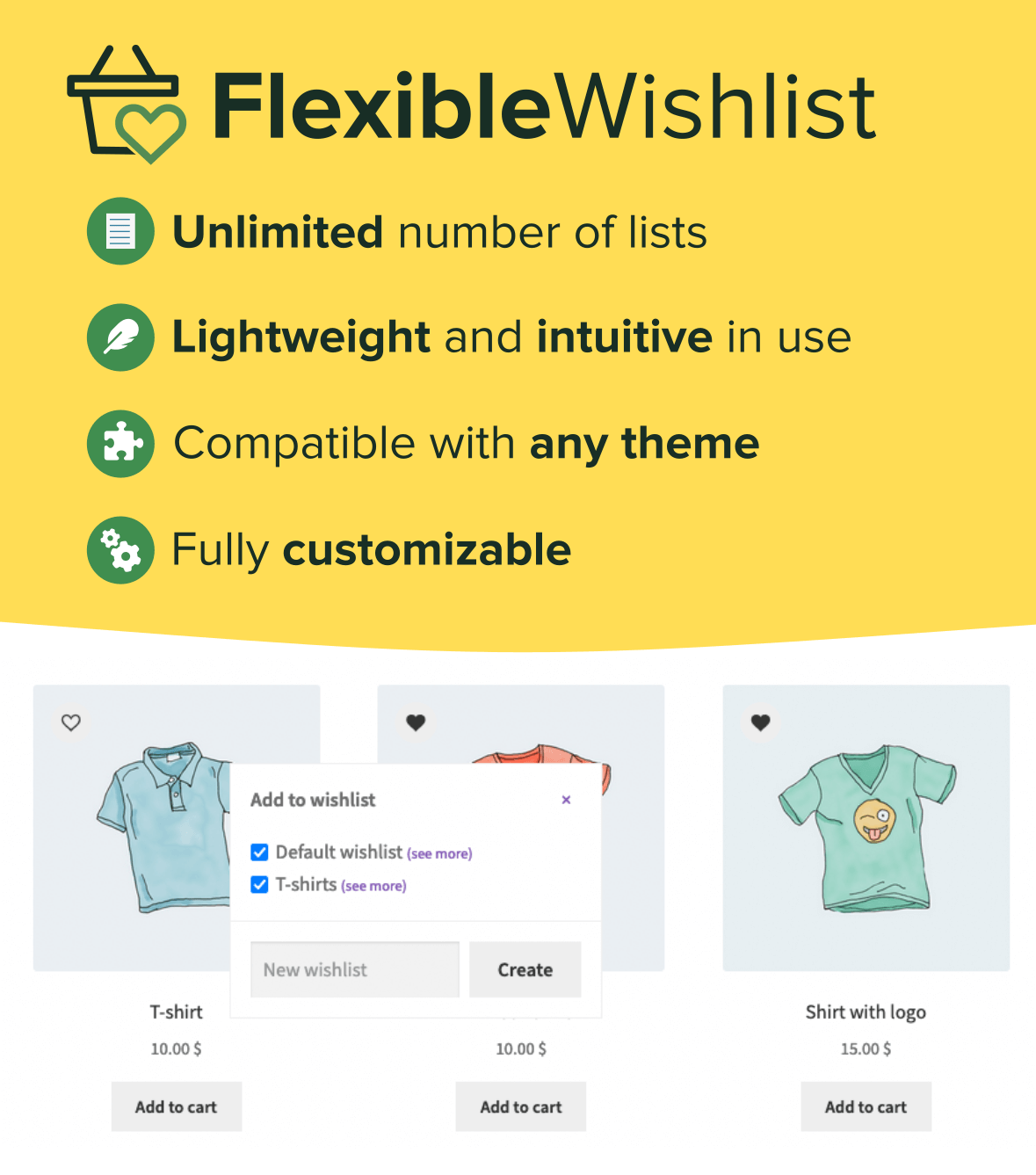 Flexible Wishlist for WooCommerce