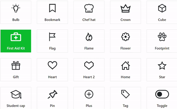 wishlist icons