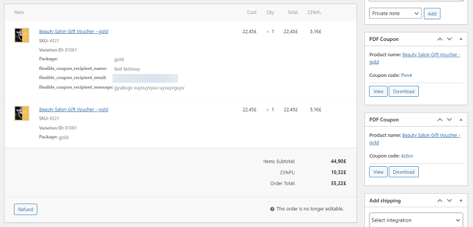 Two coupons in one order WooCommerce