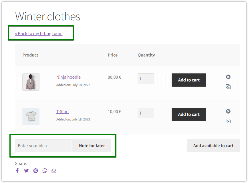 customize text fields woocommerce wishlist