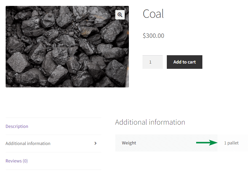 New weight unit for coal