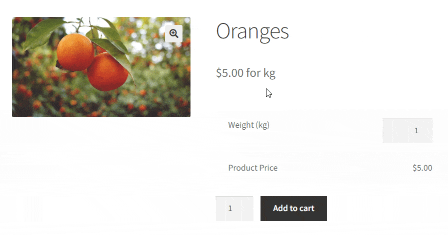 Sell products based on weight WooCommerce with decimal quantity