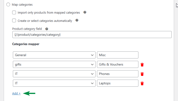 Import multiple product categories in WooCommerce