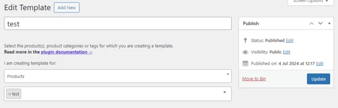 Flexible quantity calculator for woocommerce - set new template setup