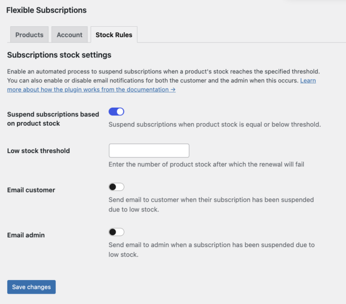 Flexible Subscriptions - Suspend subscription based on product stock