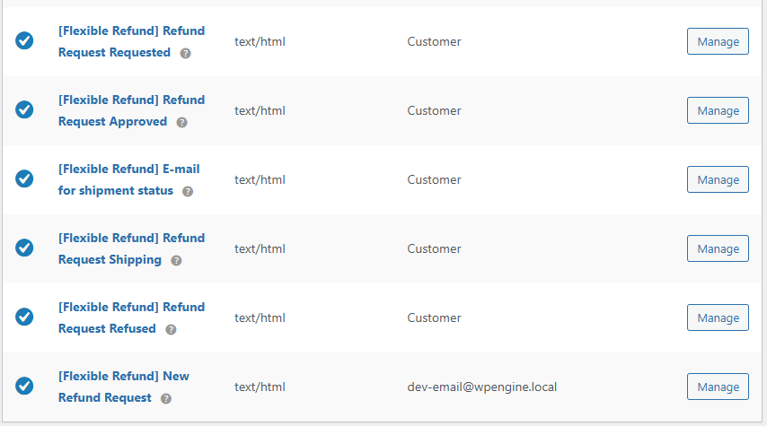 Flexible refunds and return orders for WooCommerce - emails