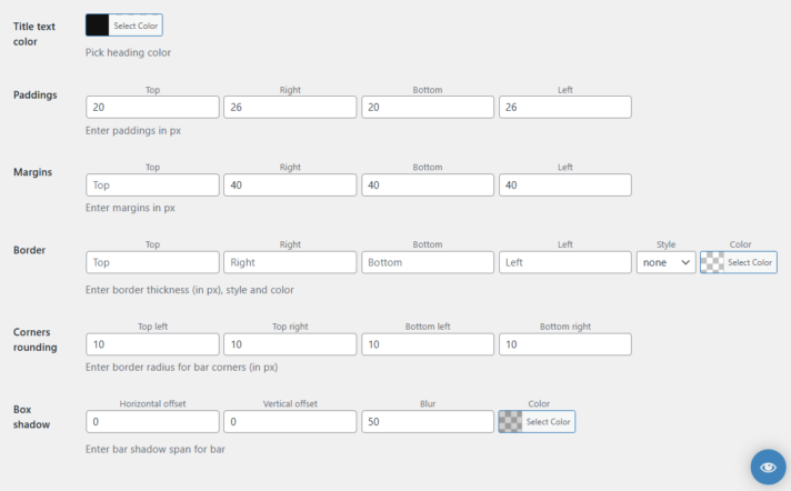 Cookie bar text color customization in Flexible Cookies Style Add-on
