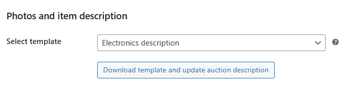 Edit the description template