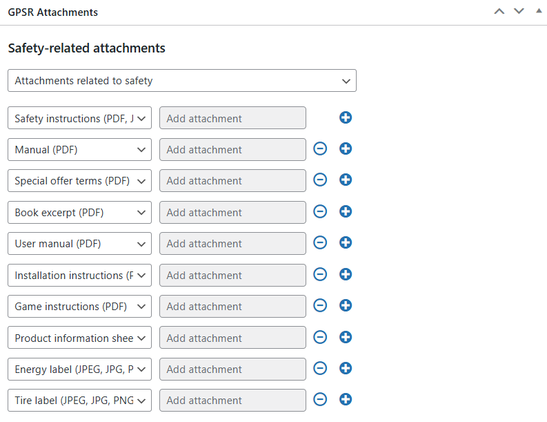 GPSR attachments - auction template