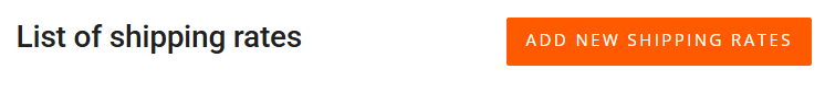 List of shipping rates
