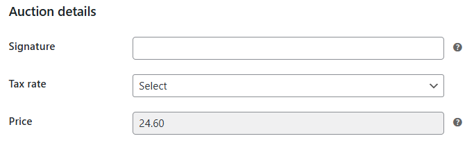 Manual editing of auction price disabled