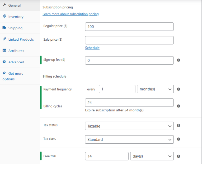 Flexible Subscriptions PRO (WooCommerce plugin) - text settings