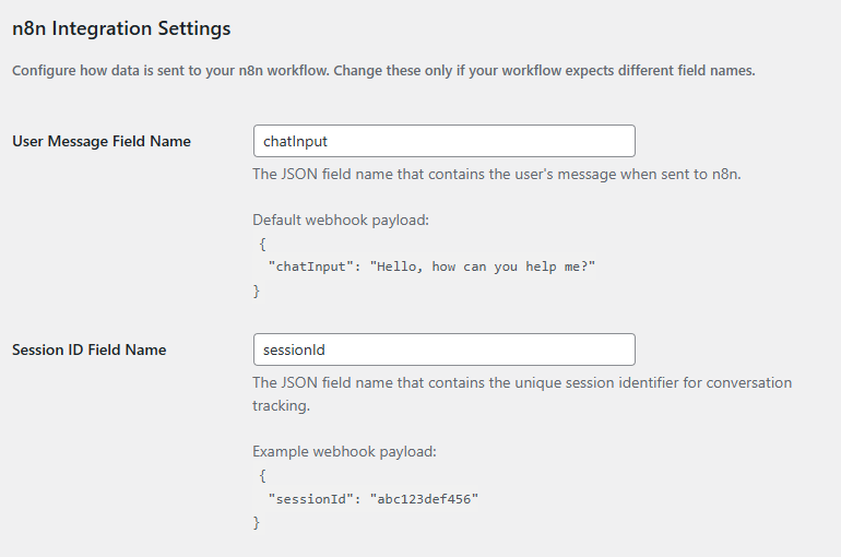 Flexible chat n8n integration